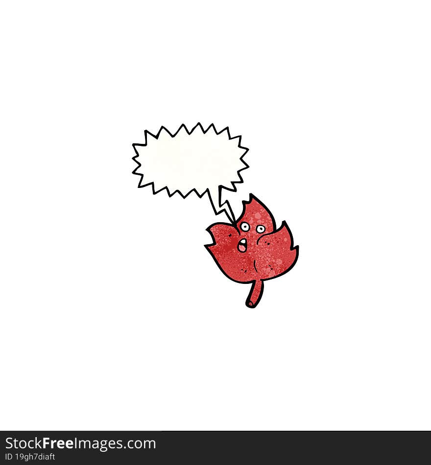 cartoon leaf with thought bubble