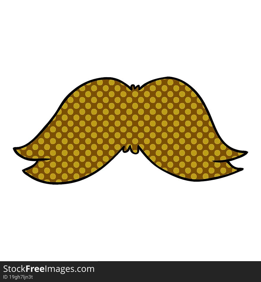 cartoon doodle of a mans moustache