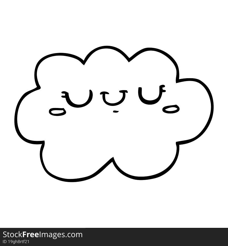 Cute Cartoon Cloud