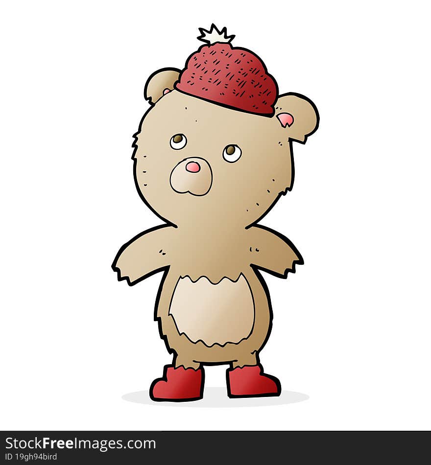 cartoon bear in hat