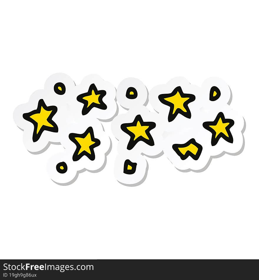 sticker of a cartoon stars