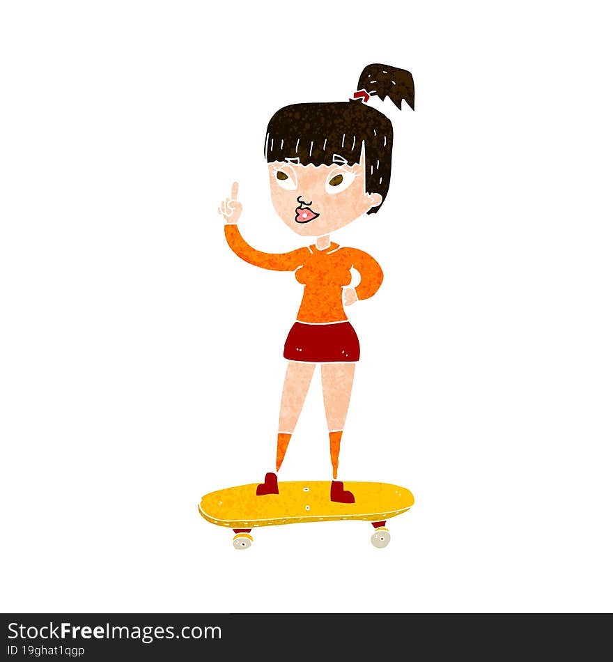 cartoon skater girl