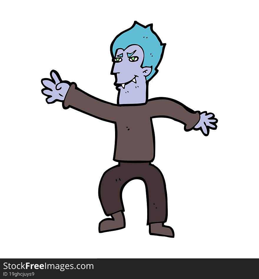 cartoon vampire man