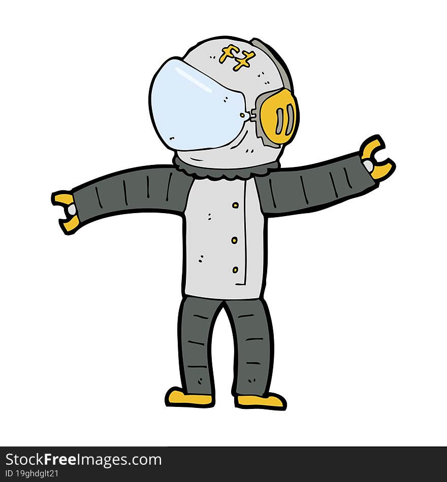 cartoon astronaut