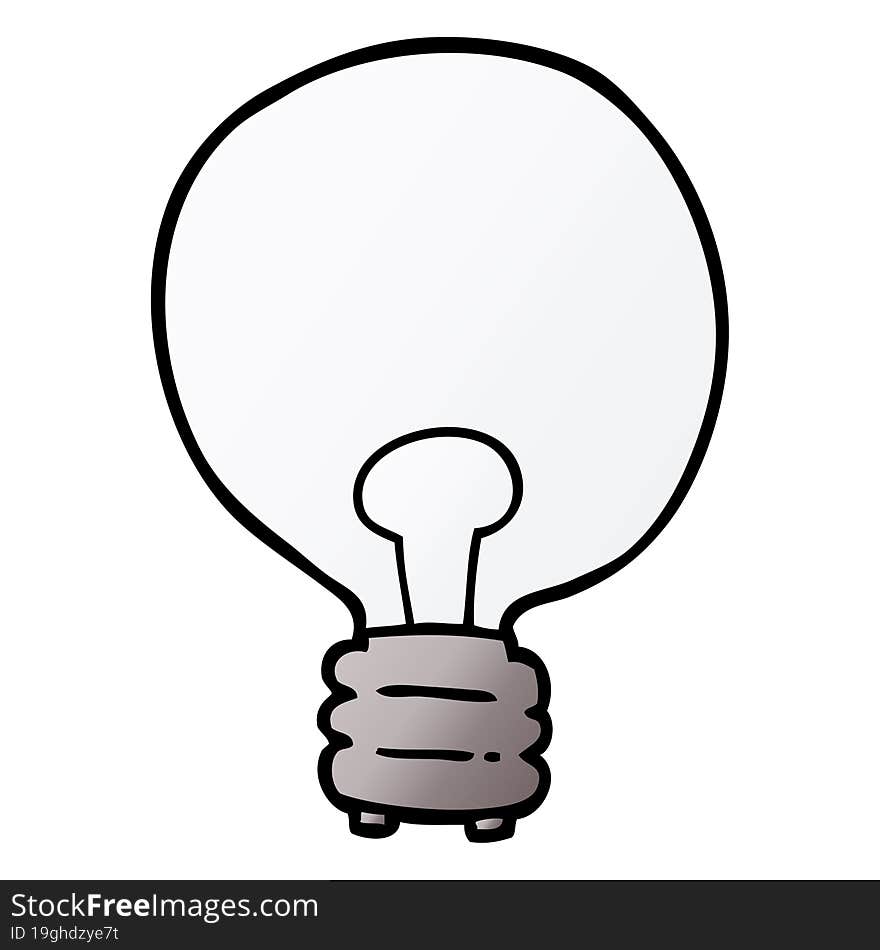 Cartoon Doodle Light Bulb