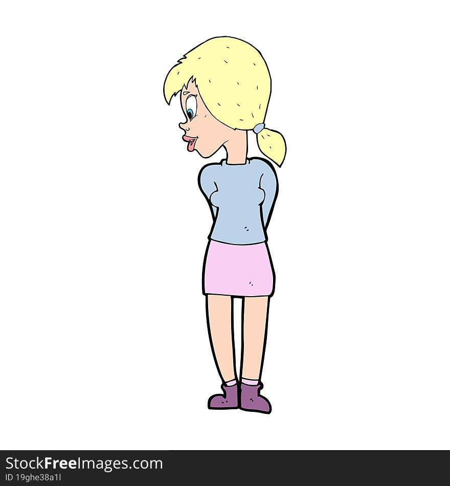 cartoon pretty girl