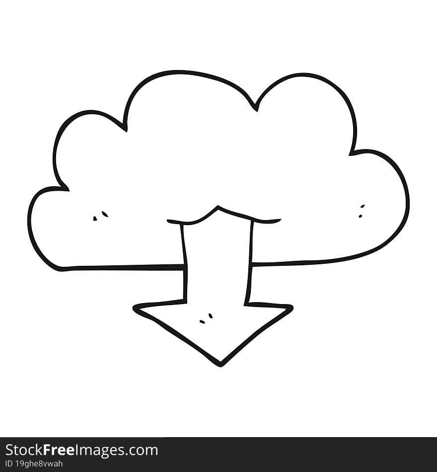 black and white cartoon download from the cloud