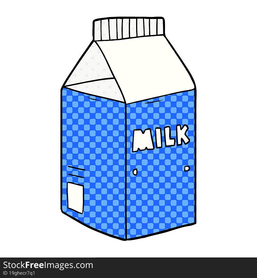 cartoon milk carton. cartoon milk carton