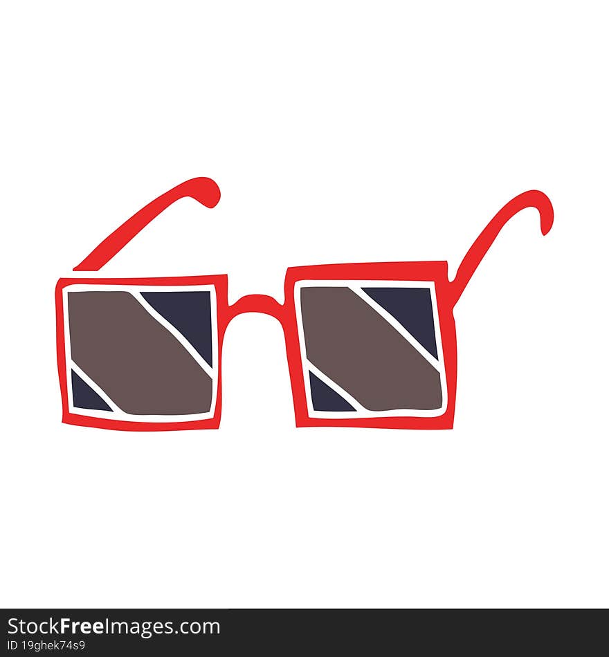 cartoon doodle square sunglasses