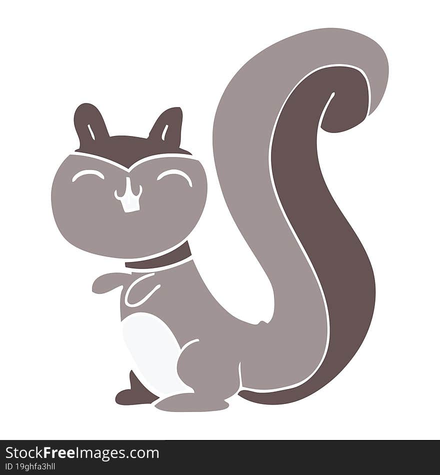 cartoon doodle happy squirrel