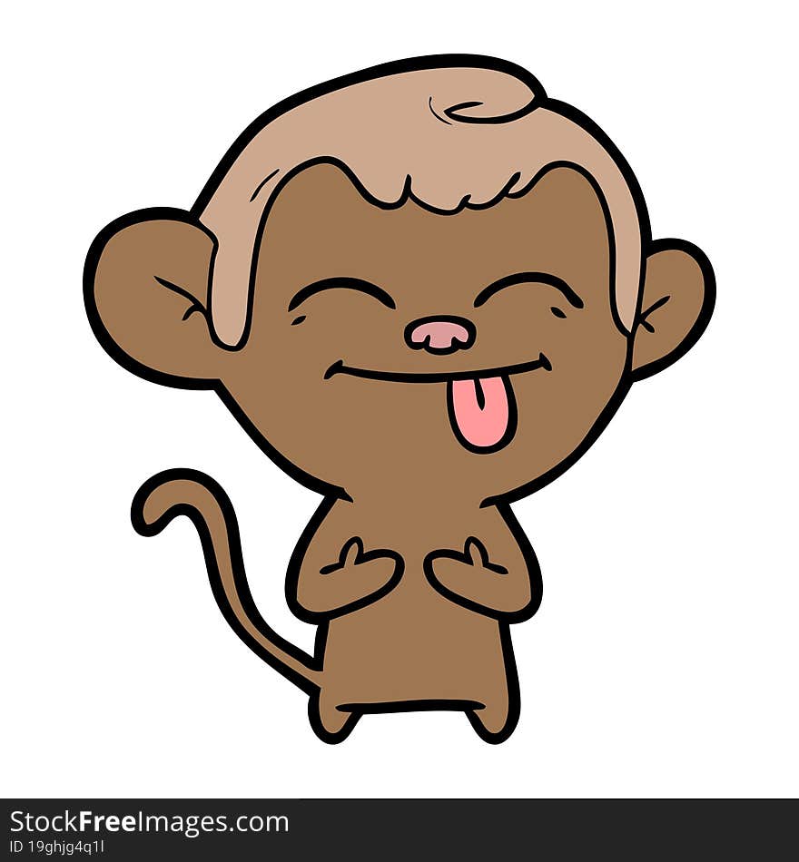 funny cartoon monkey. funny cartoon monkey