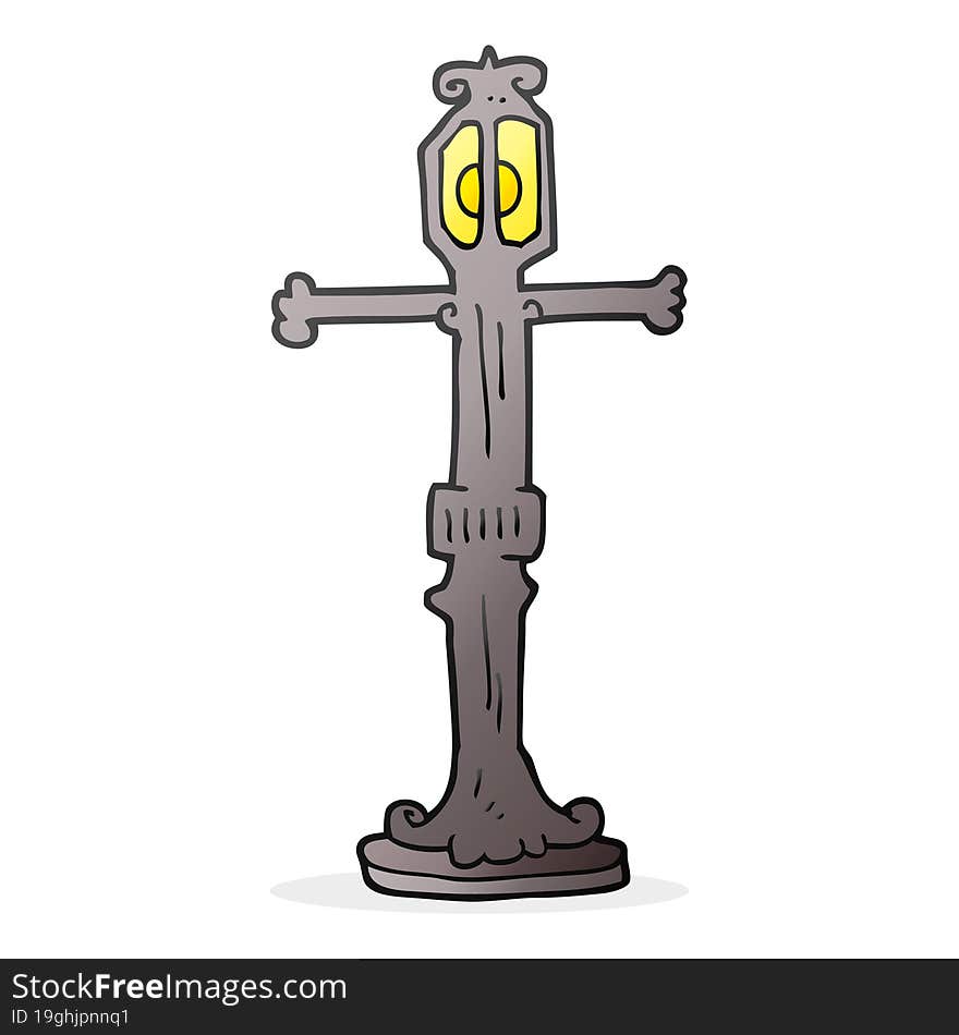 cartoon street lamp