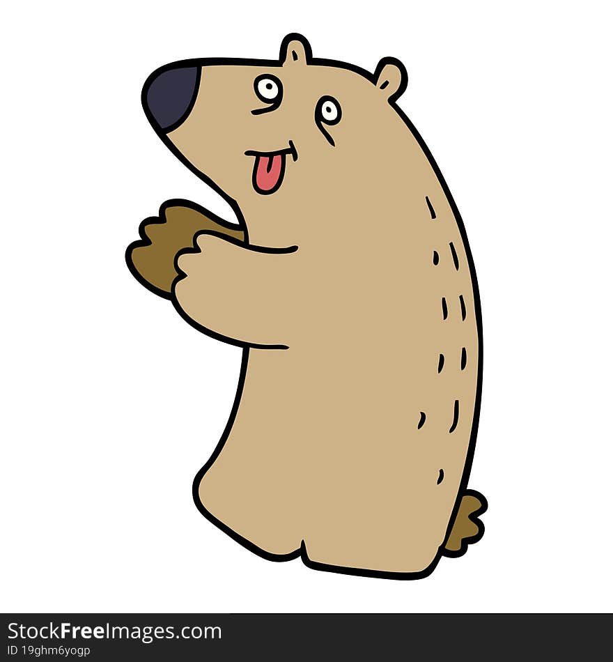 Cartoon Doodle Happy Bear