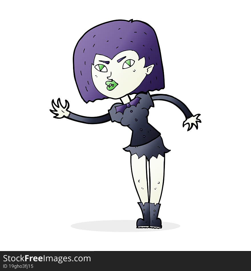 Cartoon Vampire Girl