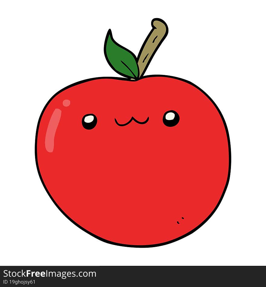 cartoon cute apple