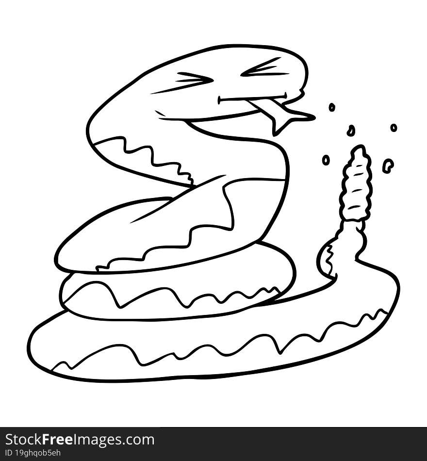 cartoon rattlesnake. cartoon rattlesnake