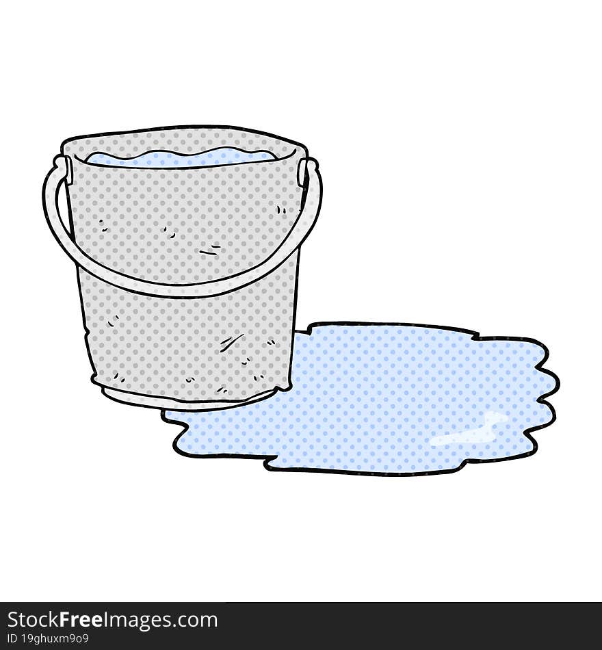 cartoon bucket of water