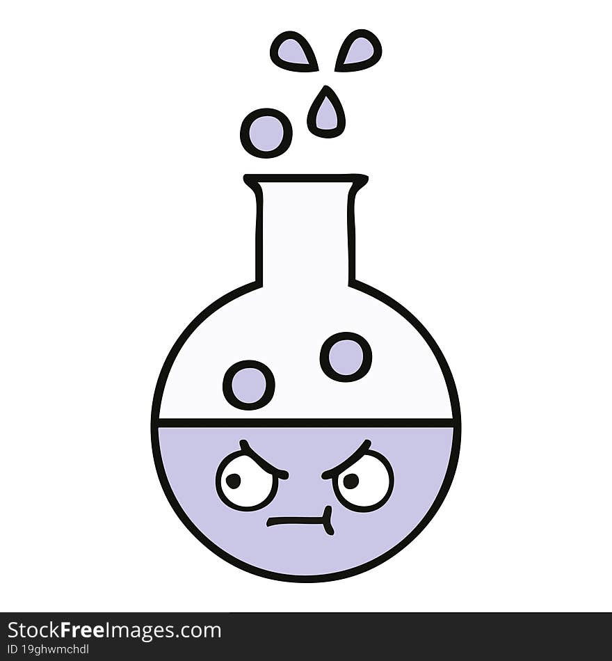 cute cartoon test tube