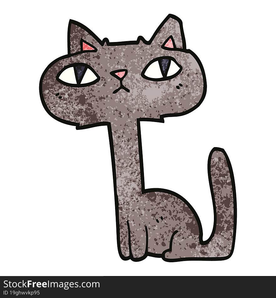 cartoon doodle funny cat