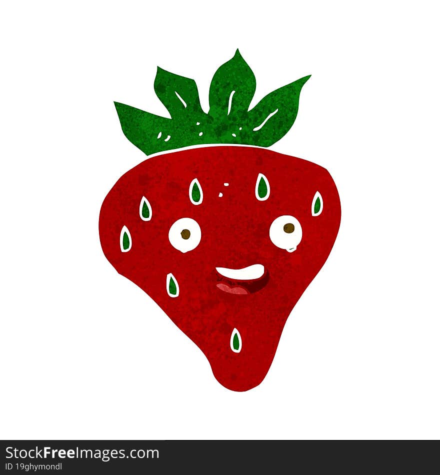 Cartoon Happy Strawberry