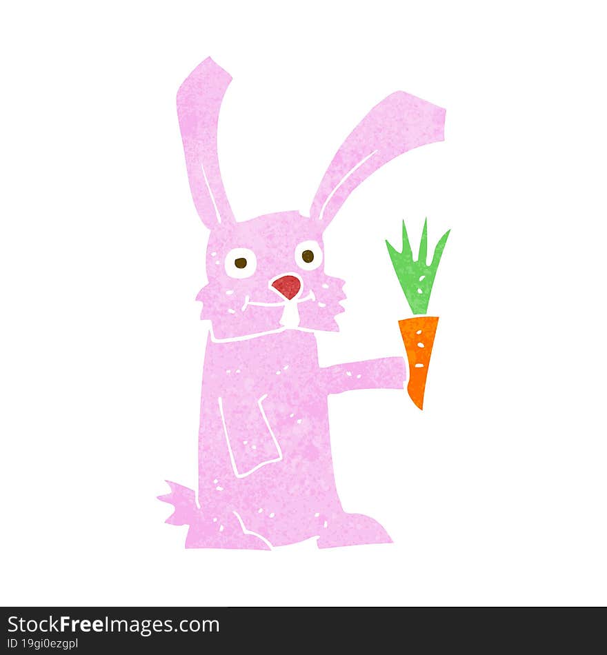 Cartoon Rabbit With Carrot