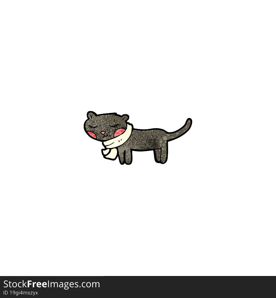 cute black cat cartoon