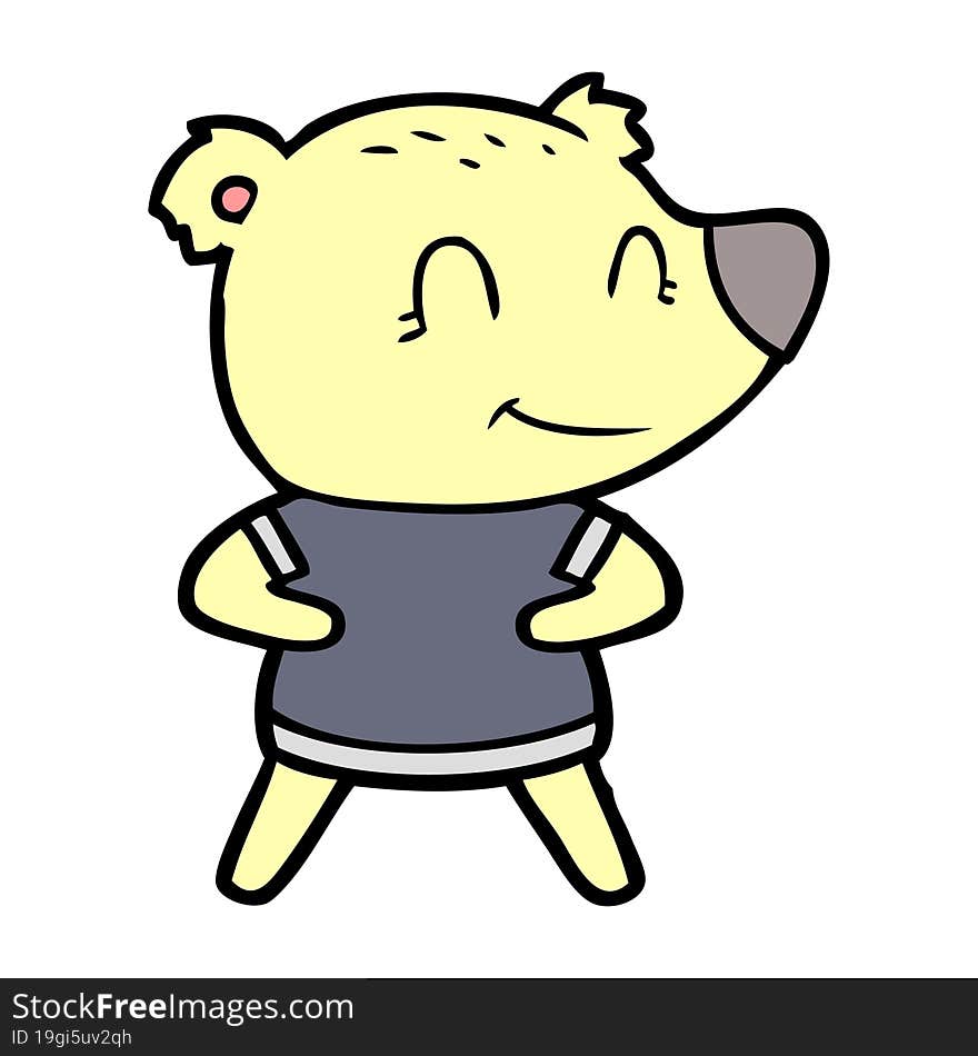 friendly bear cartoon. friendly bear cartoon