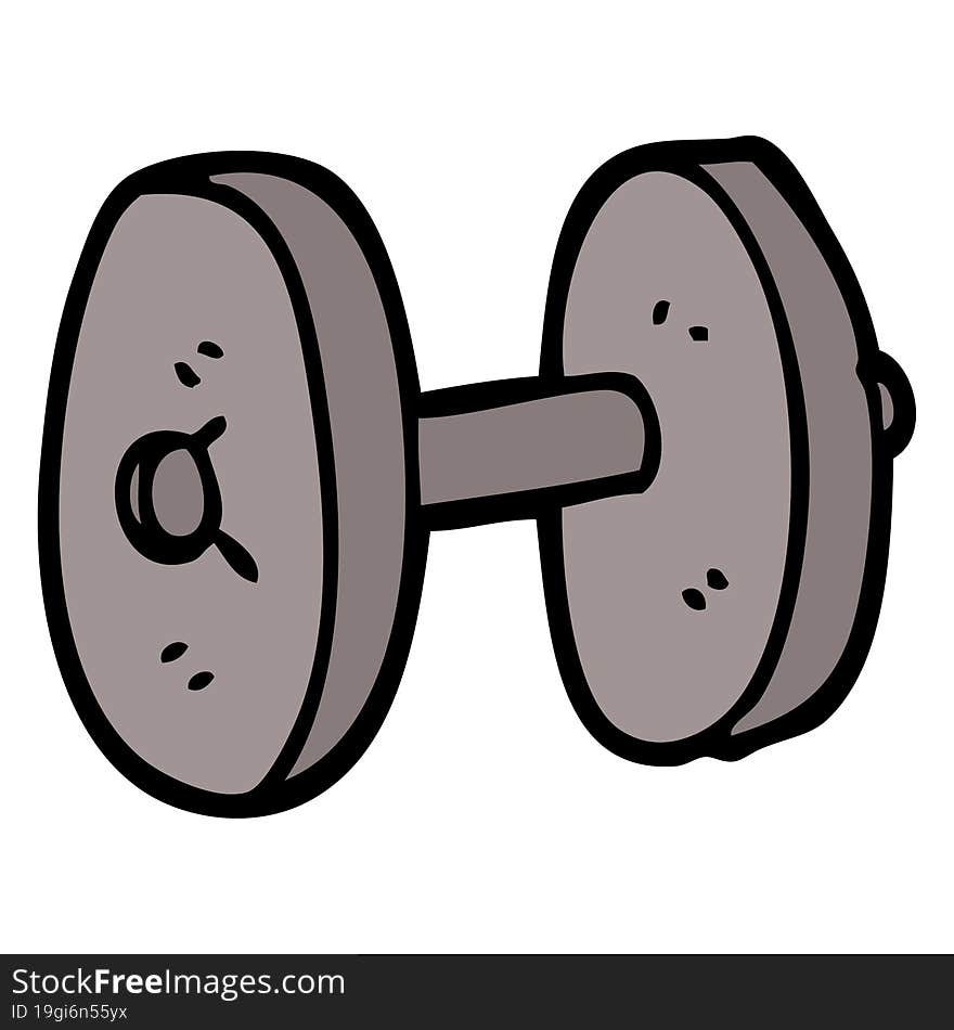 cartoon doodle gym weights