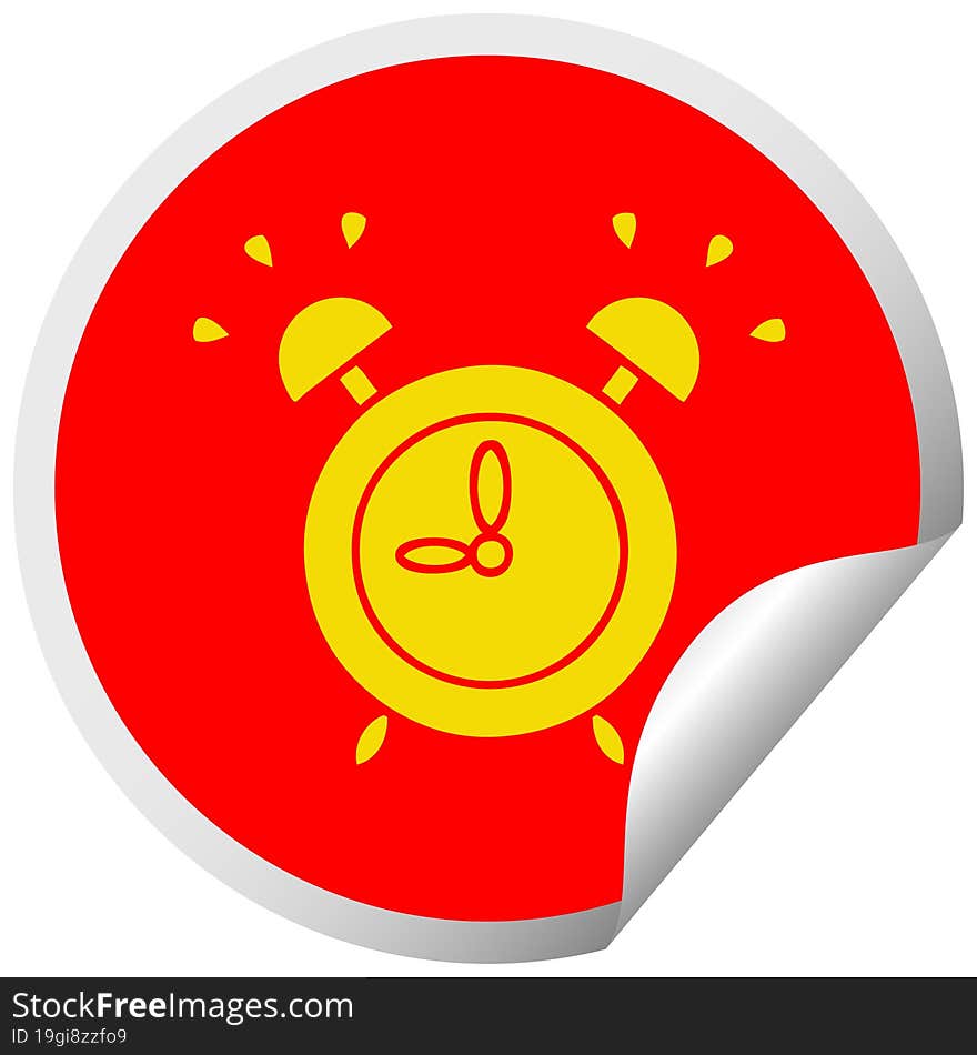 circular peeling sticker cartoon ringing alarm clock