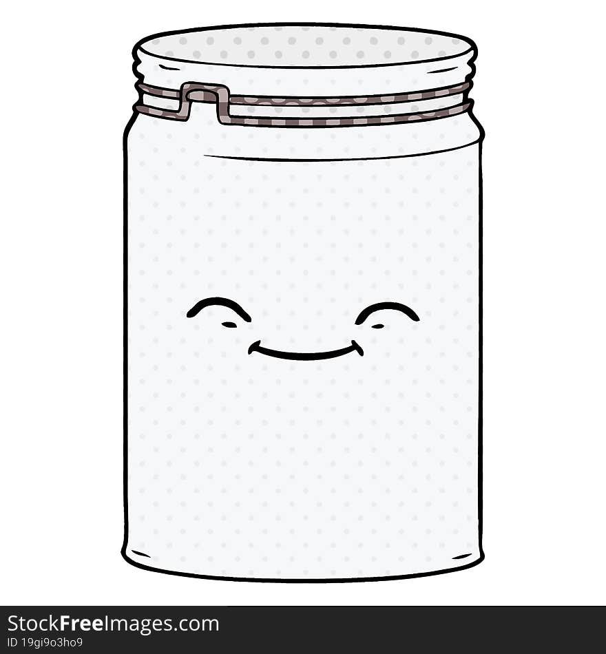 cartoon glass jar. cartoon glass jar