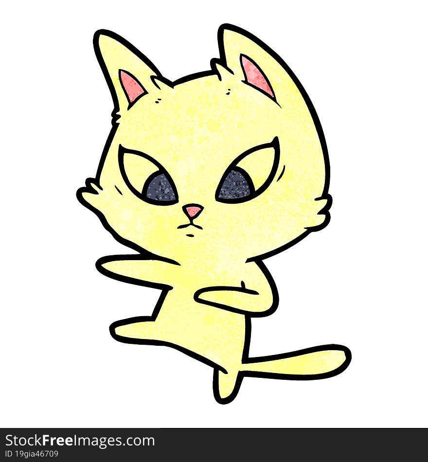 confused cartoon cat. confused cartoon cat