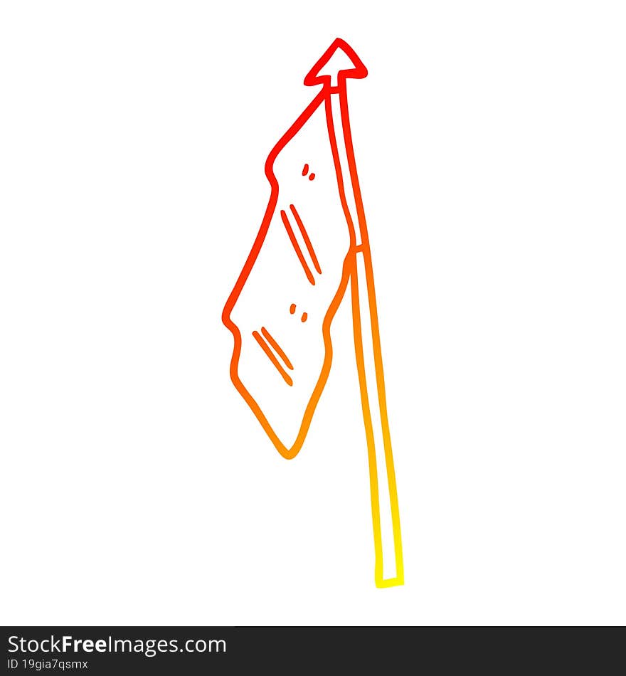 warm gradient line drawing cartoon white flag