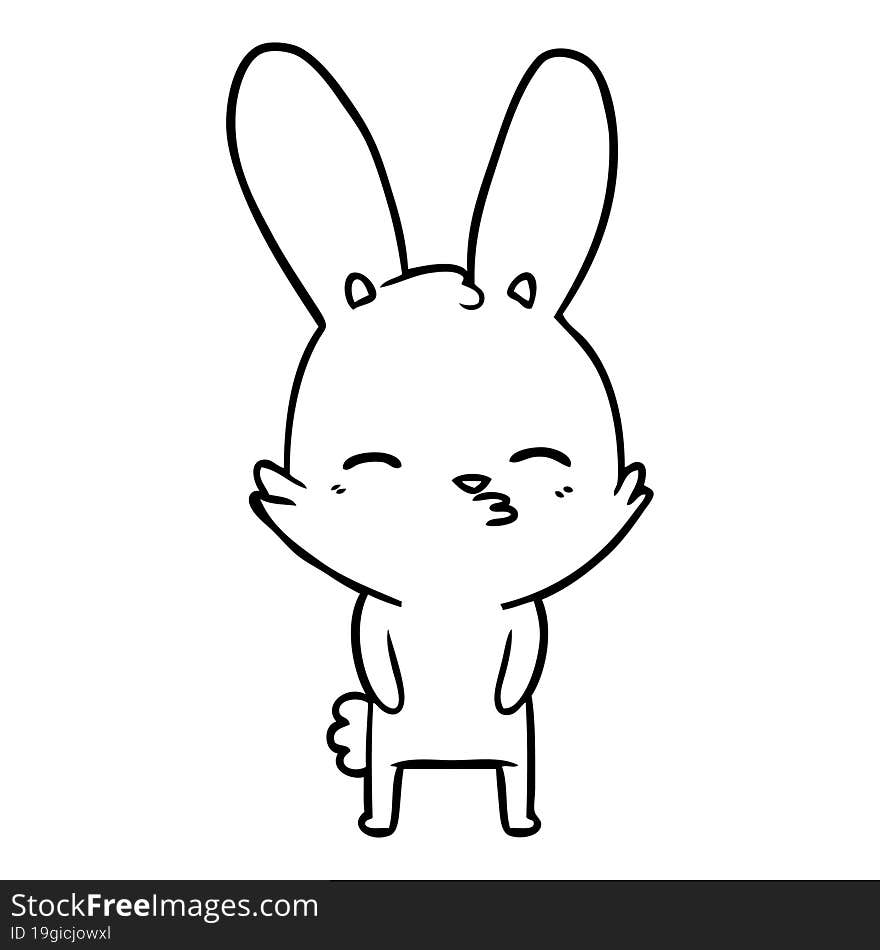 curious bunny cartoon. curious bunny cartoon