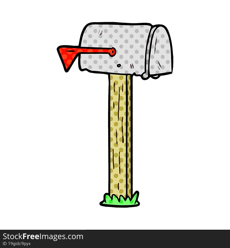 cartoon mailbox. cartoon mailbox