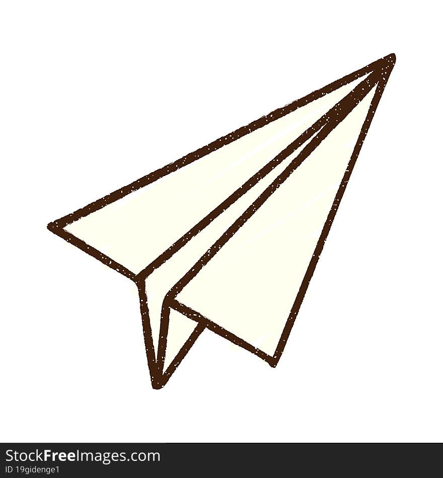 Paper Airplane Chalk Drawing