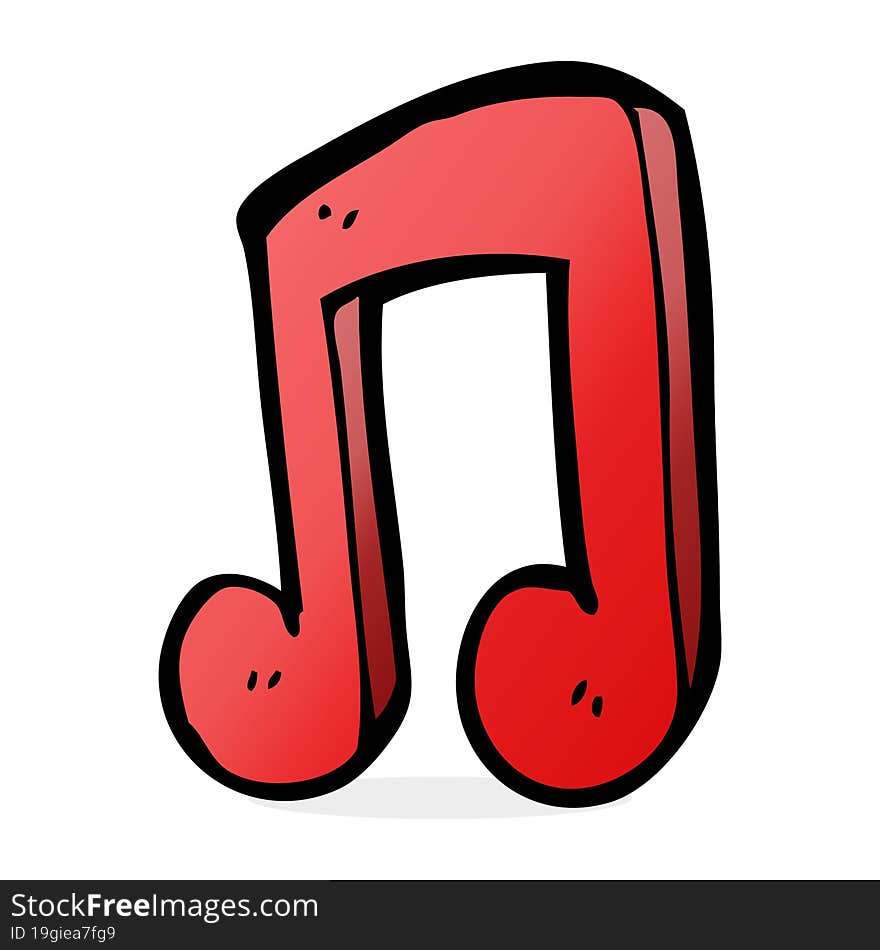 cartoon musical note