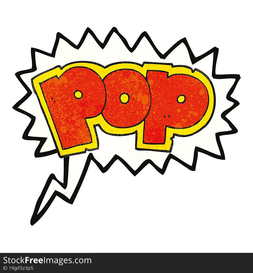 speech bubble textured cartoon POP symbol