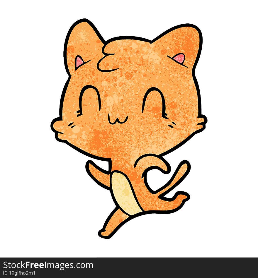 cartoon happy cat. cartoon happy cat