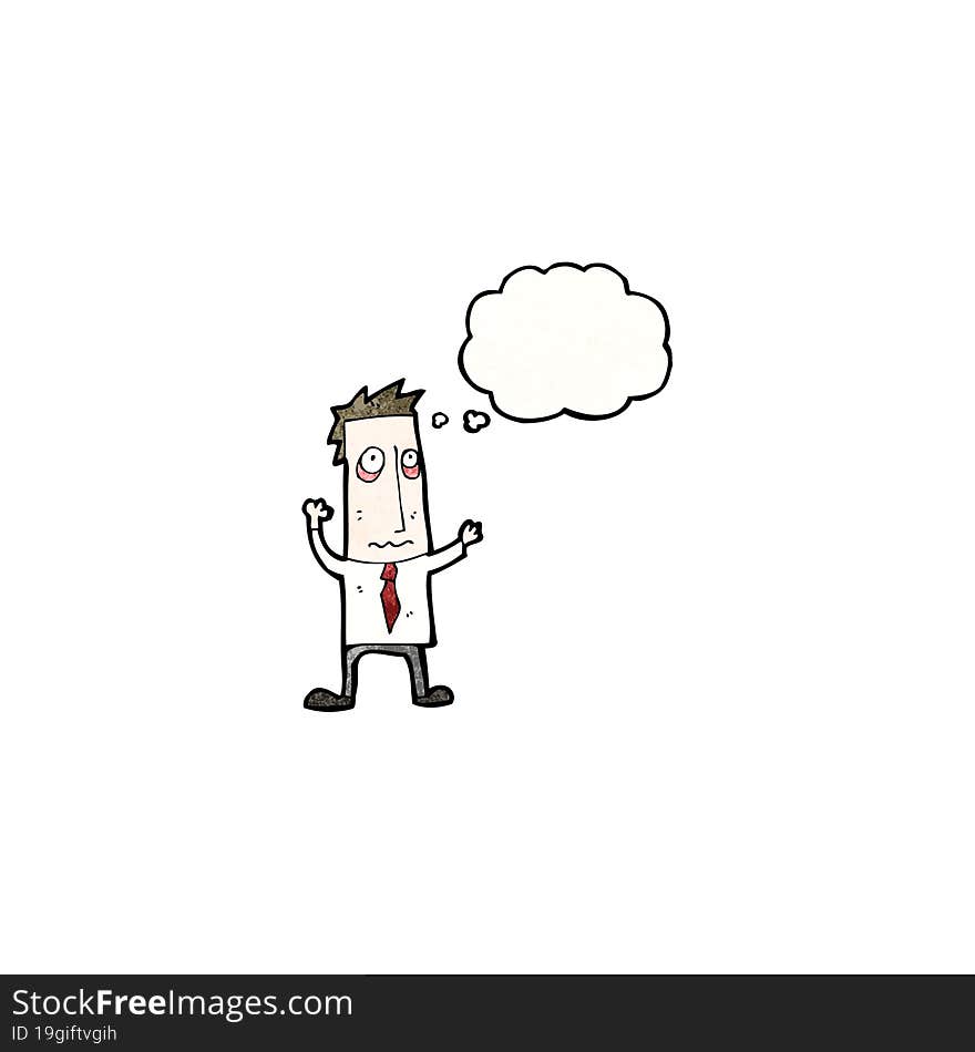 Cartoon Tired Businessman