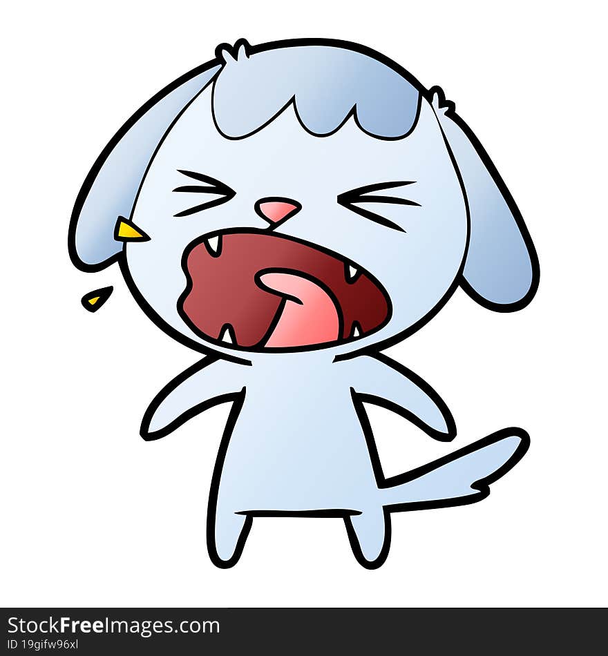 cute cartoon dog barking. cute cartoon dog barking