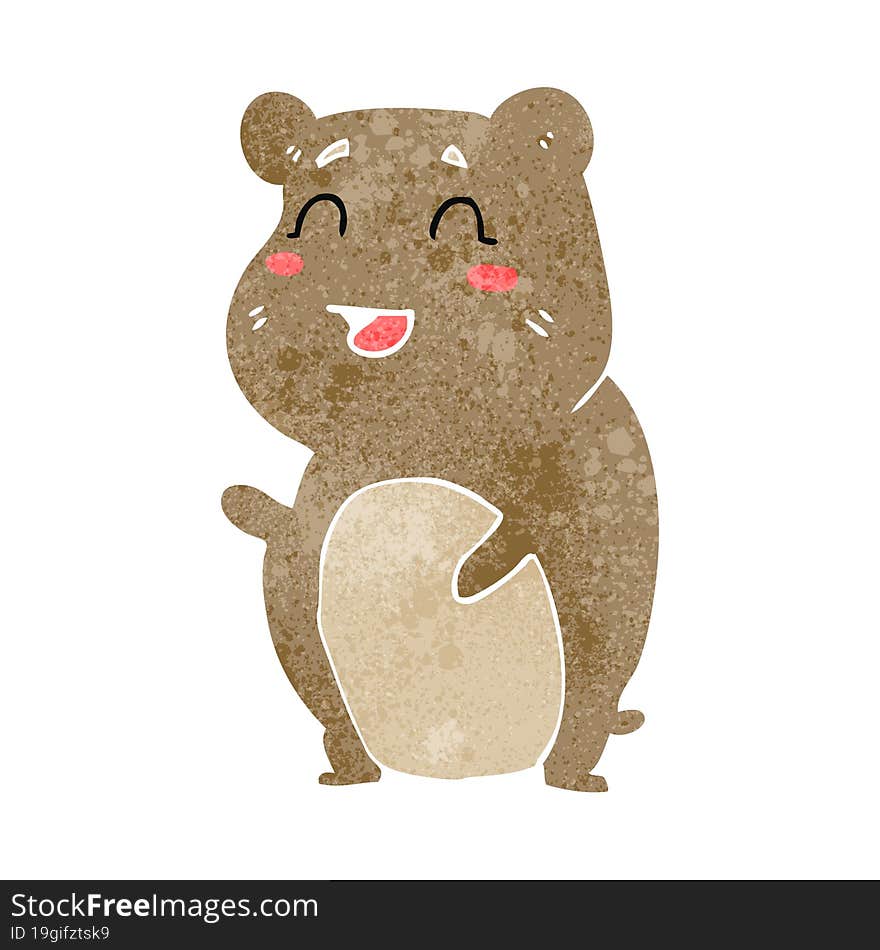 retro cartoon cute hamster