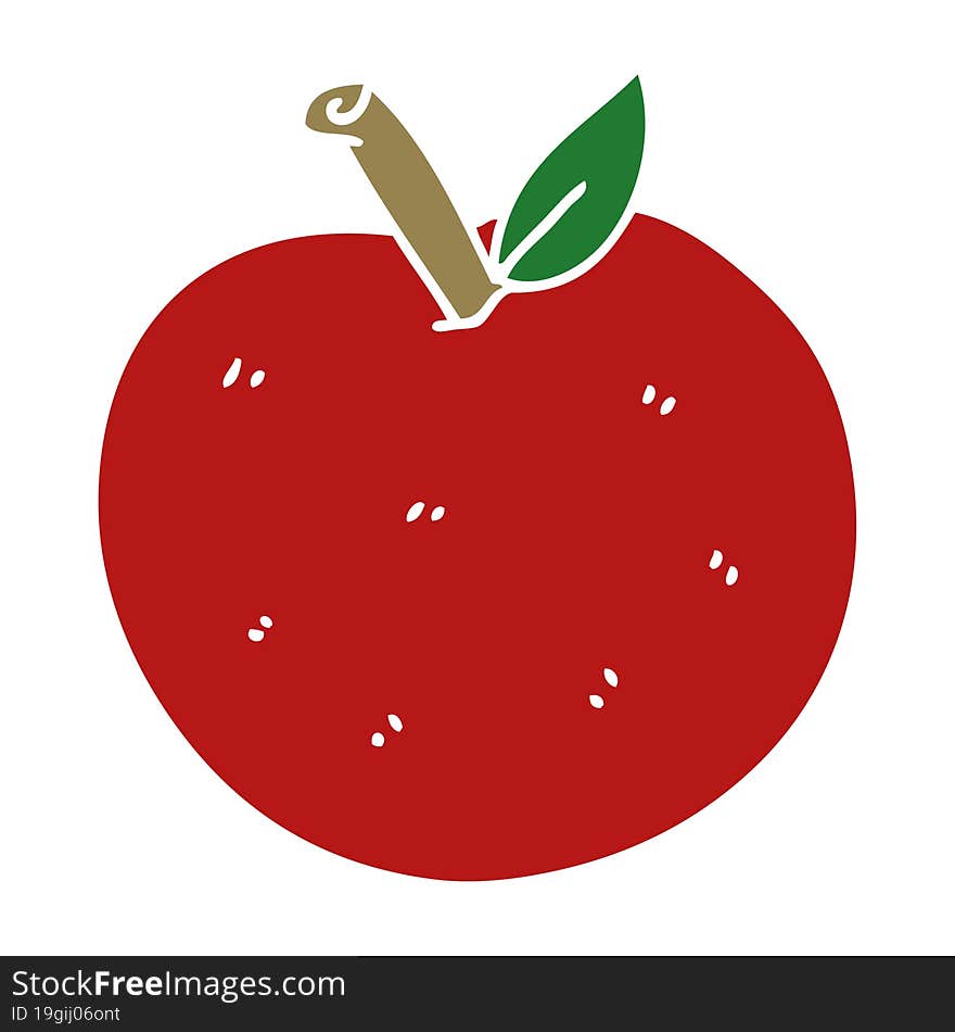 quirky hand drawn cartoon apple