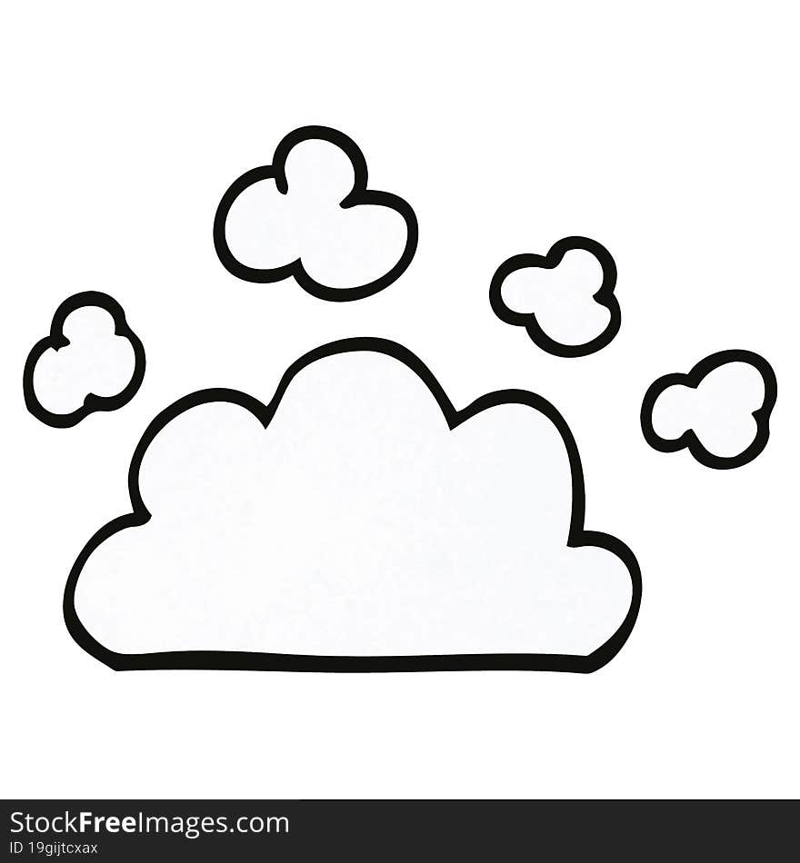 Cartoon Doodle Weather Cloud