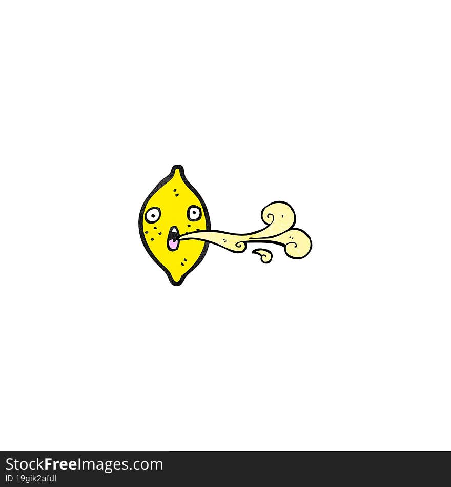 cartoon squirting lemon