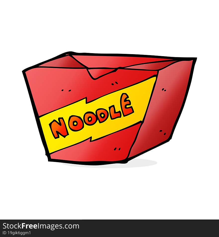 cartoon noodle box