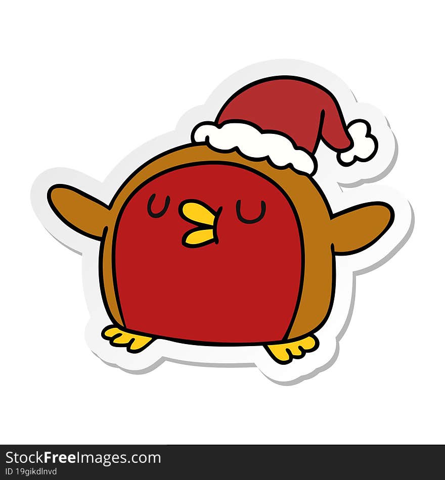 sticker cartoon cute kawaii red robin