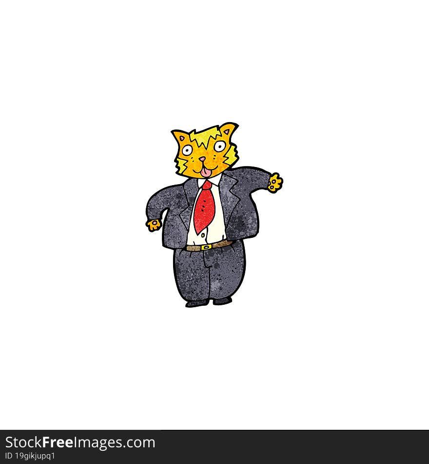 cartoon fat cat businessman