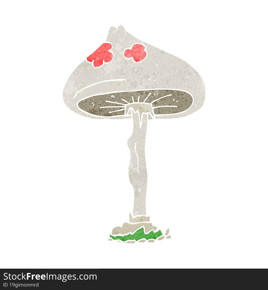 retro cartoon mushroom