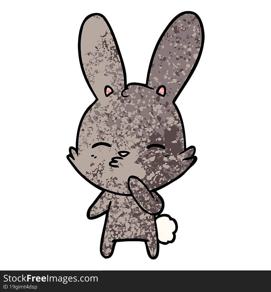 curious bunny cartoon. curious bunny cartoon