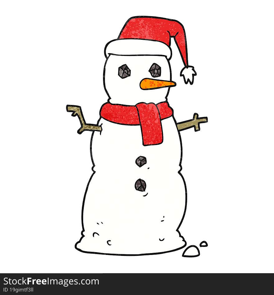 textured cartoon snowman